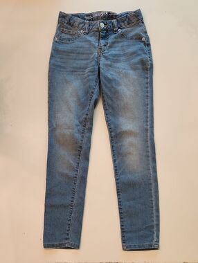 Cat And Jack Super Skinny Super Stretch Blue Jeans Adjustable Waist Size 10